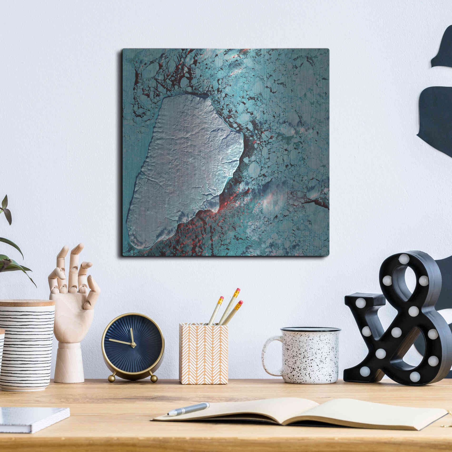 Luxe Metal Art 'Earth as Art: Akpatok Island' Metal Wall Art,12x12