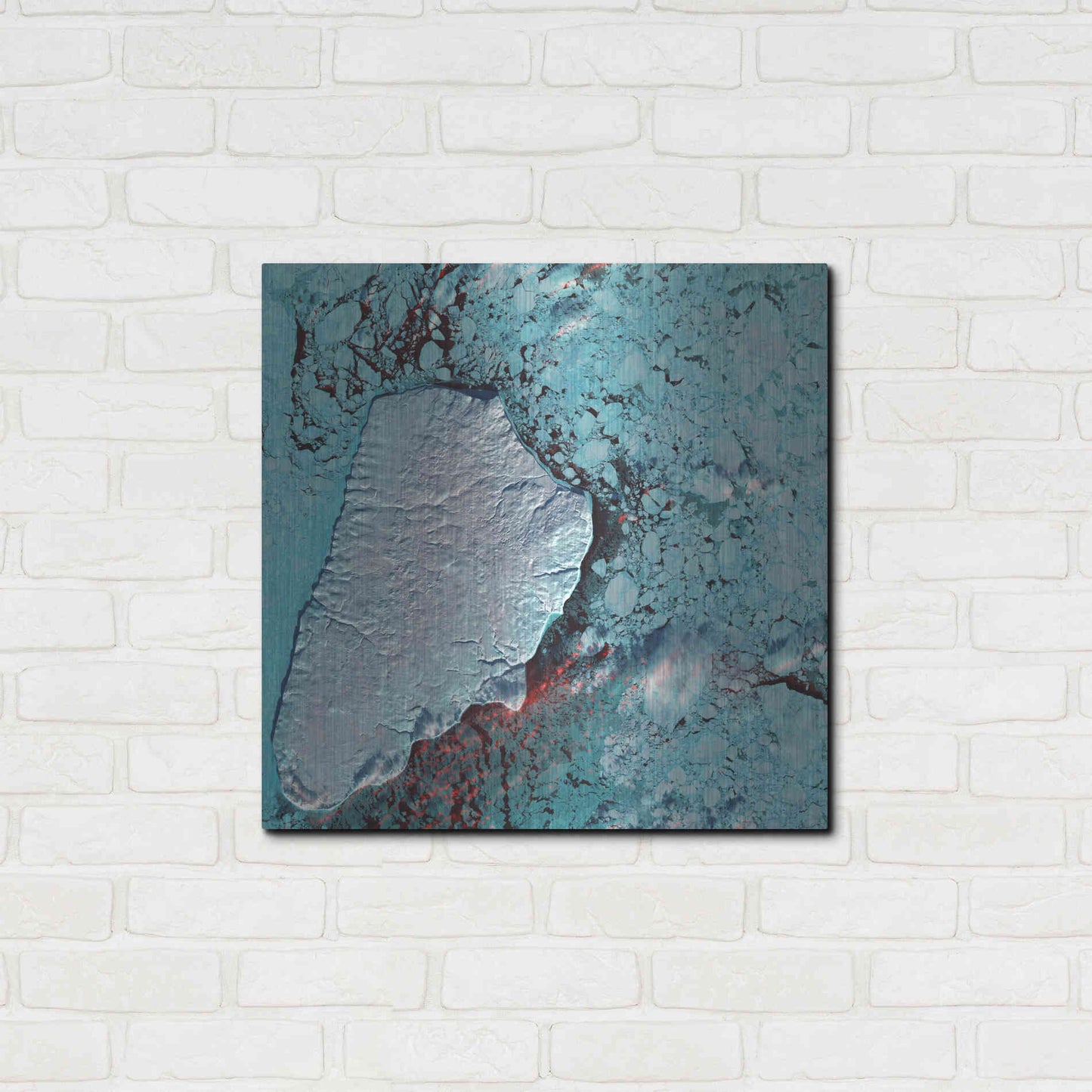 Luxe Metal Art 'Earth as Art: Akpatok Island' Metal Wall Art,24x24