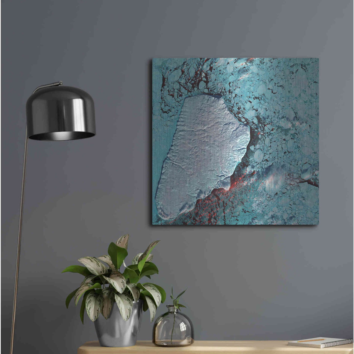 Luxe Metal Art 'Earth as Art: Akpatok Island' Metal Wall Art,24x24