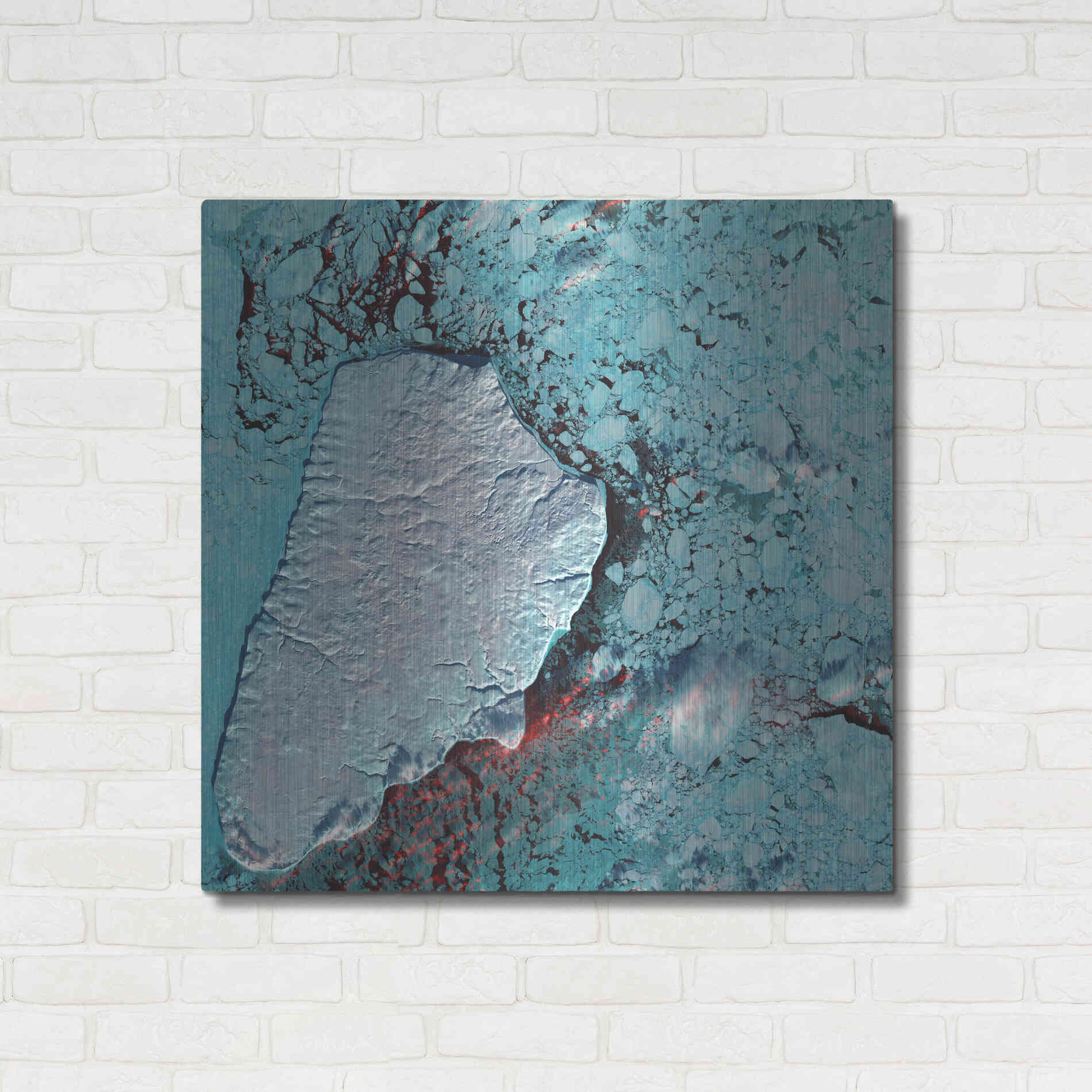 Luxe Metal Art 'Earth as Art: Akpatok Island' Metal Wall Art,36x36
