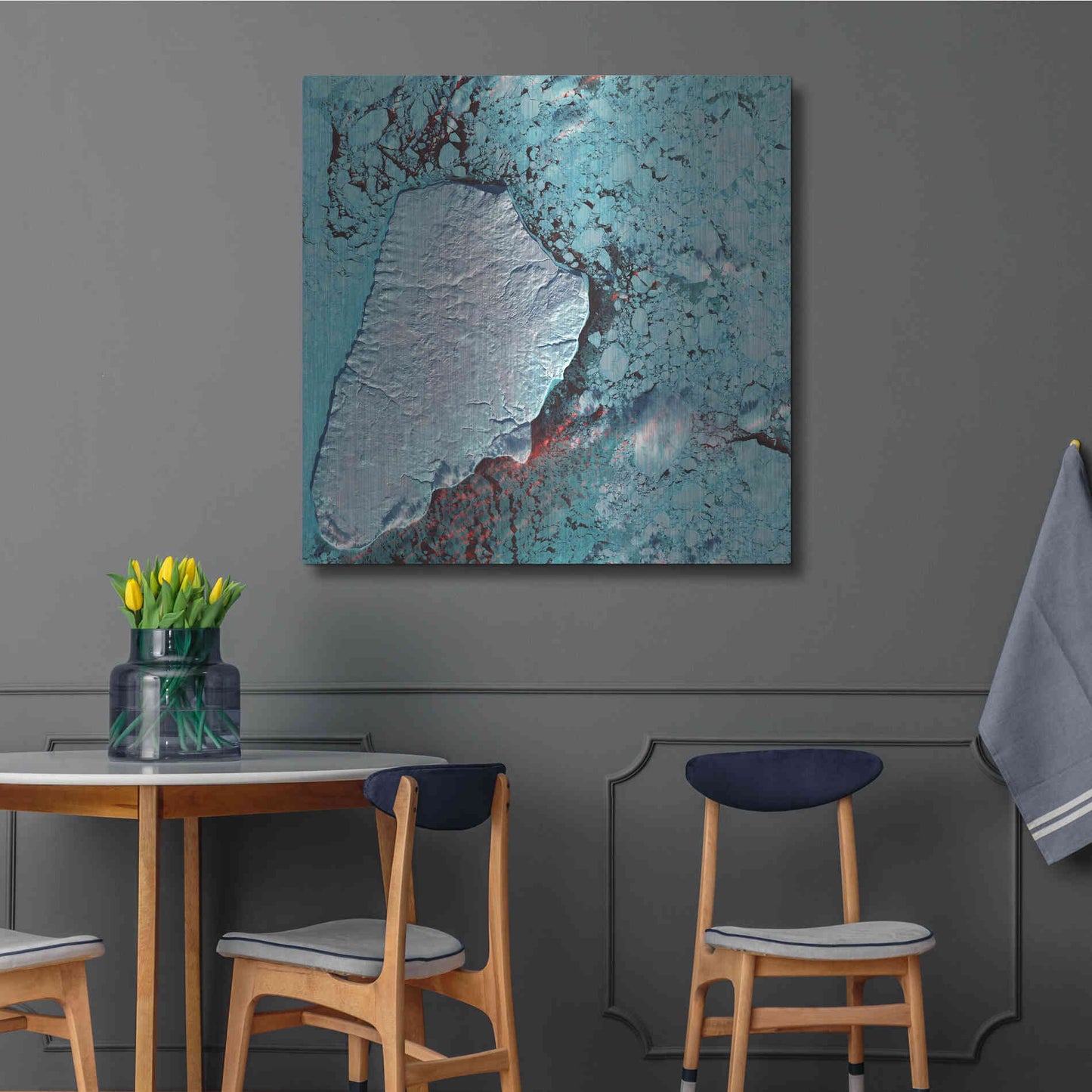 Luxe Metal Art 'Earth as Art: Akpatok Island' Metal Wall Art,36x36