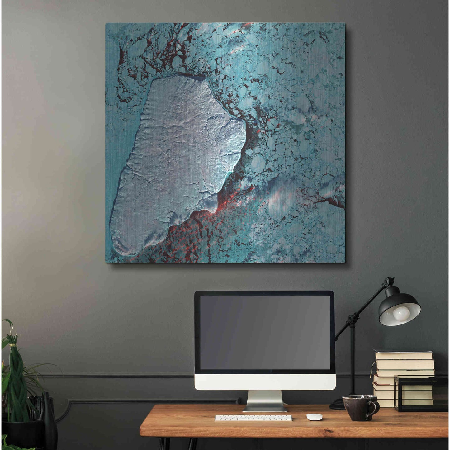 Luxe Metal Art 'Earth as Art: Akpatok Island' Metal Wall Art,36x36