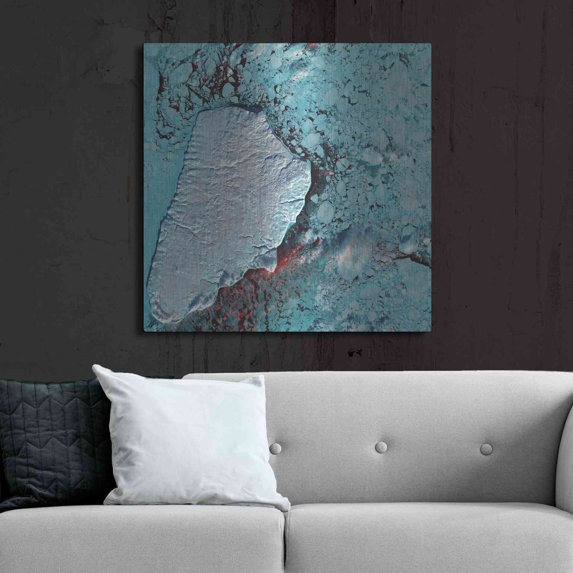 Luxe Metal Art 'Earth as Art: Akpatok Island' Metal Wall Art,36x36