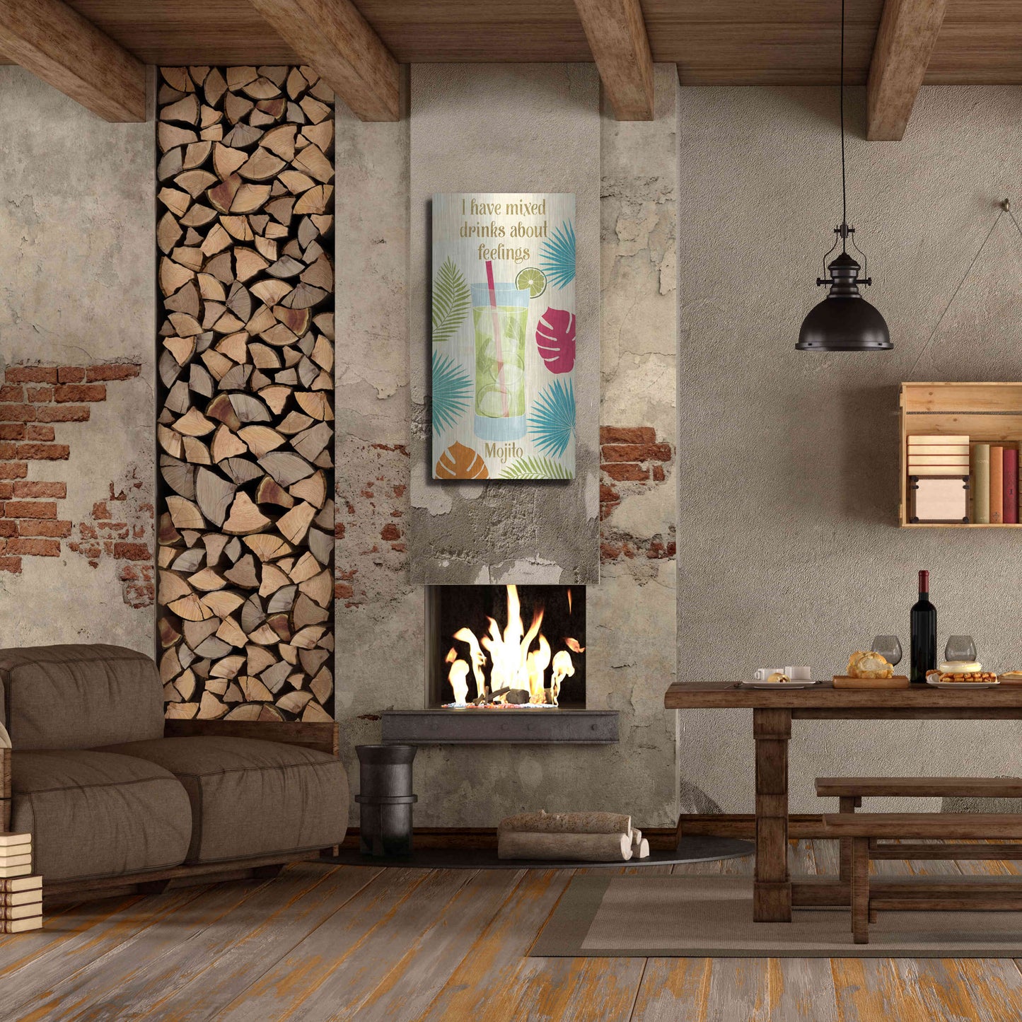 Luxe Metal Art 'Exotic Breeze XVI' by Veronique Charron, Metal Wall Art,24x48