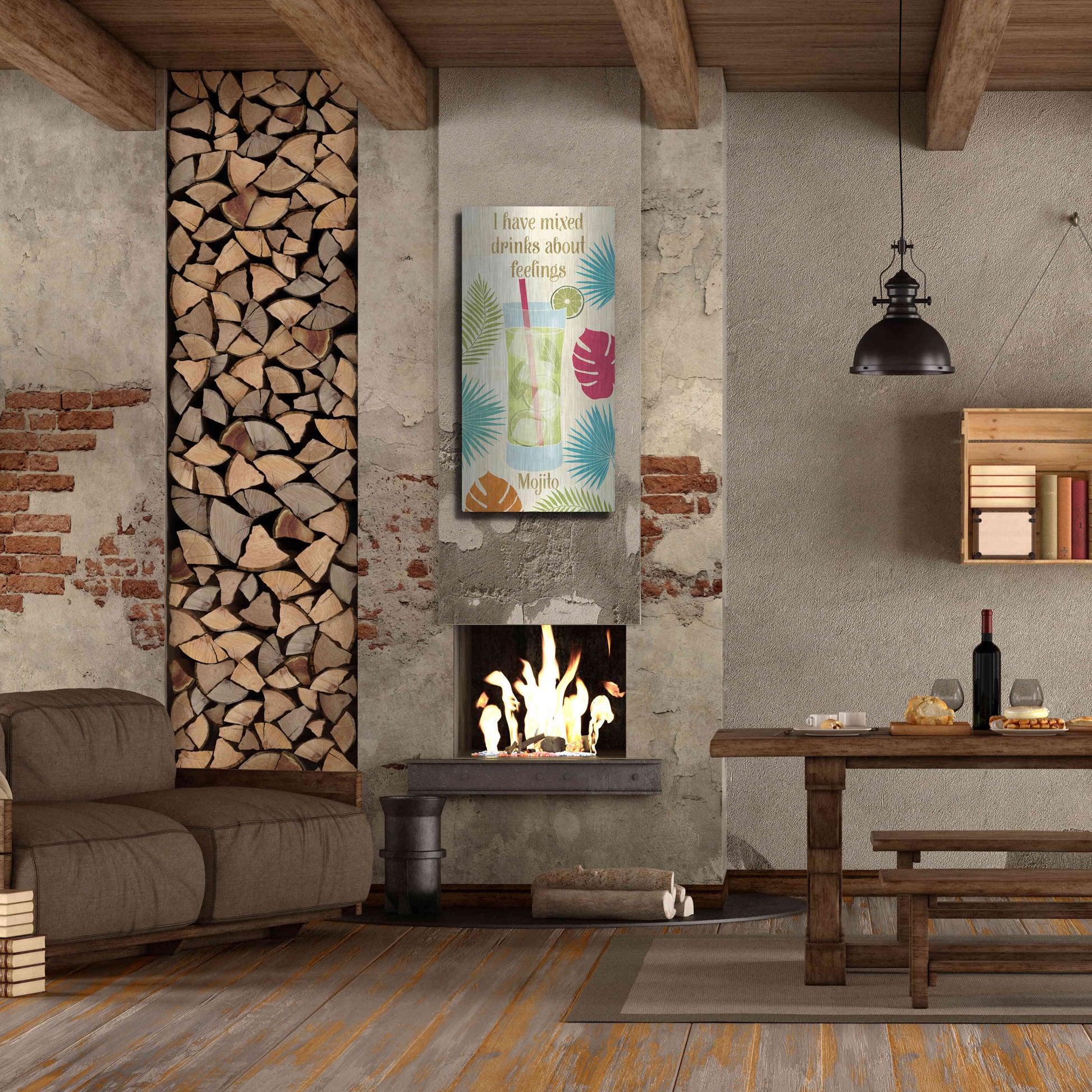 Luxe Metal Art 'Exotic Breeze XVI' by Veronique Charron, Metal Wall Art,24x48