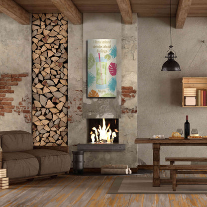 Luxe Metal Art 'Exotic Breeze XVI' by Veronique Charron, Metal Wall Art,24x48