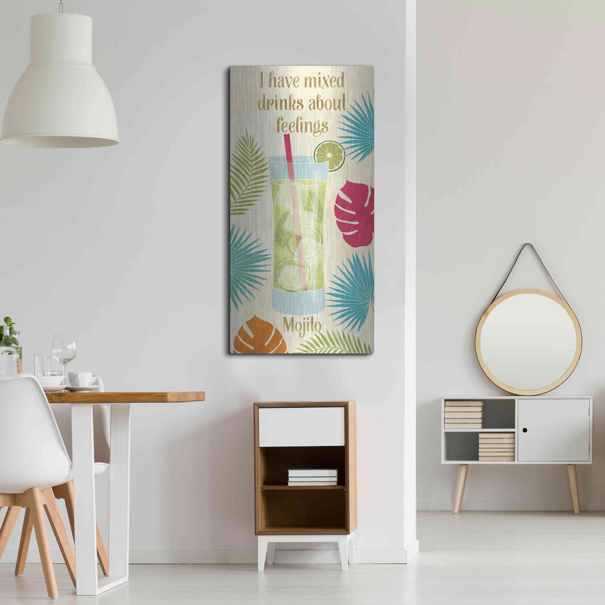 Luxe Metal Art 'Exotic Breeze XVI' by Veronique Charron, Metal Wall Art,24x48