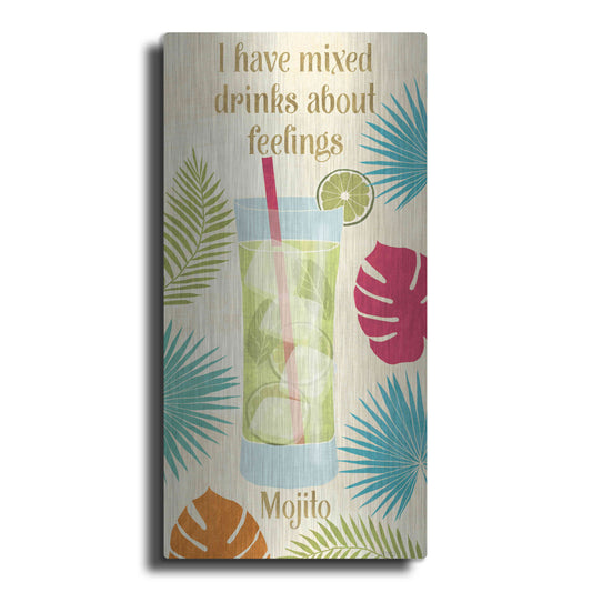 Luxe Metal Art 'Exotic Breeze XVI' by Veronique Charron, Metal Wall Art