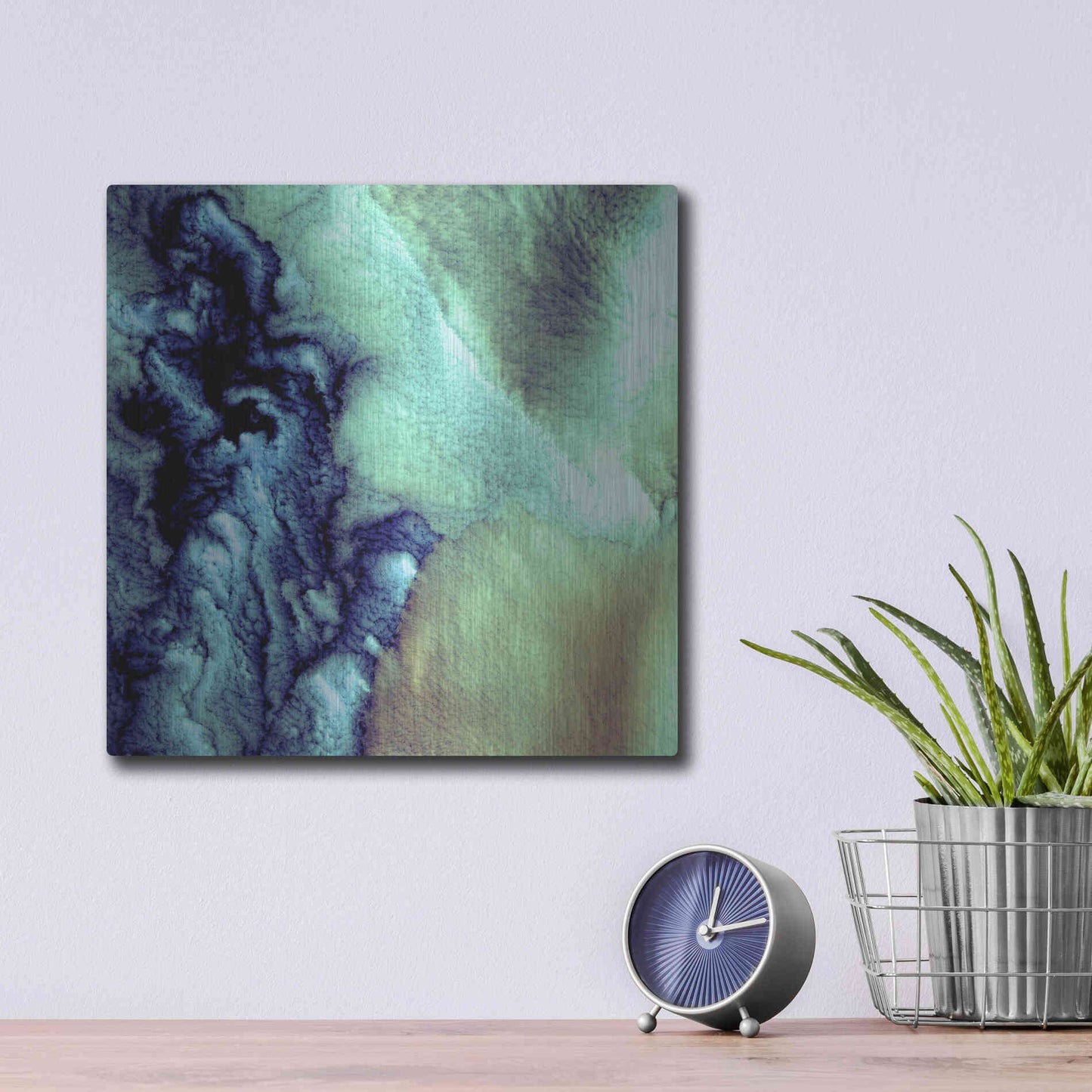 Luxe Metal Art 'Earth as Art: Aleutian Clouds' Metal Wall Art,12x12