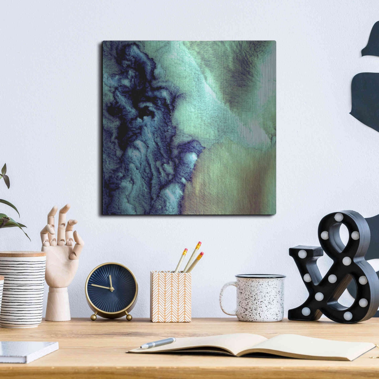 Luxe Metal Art 'Earth as Art: Aleutian Clouds' Metal Wall Art,12x12