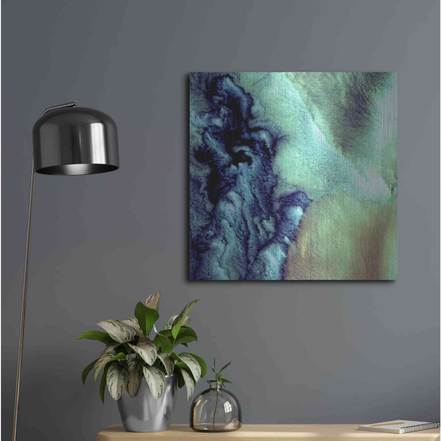 Luxe Metal Art 'Earth as Art: Aleutian Clouds' Metal Wall Art,24x24