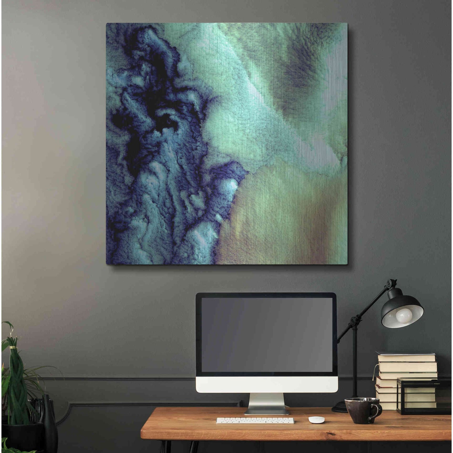 Luxe Metal Art 'Earth as Art: Aleutian Clouds' Metal Wall Art,36x36