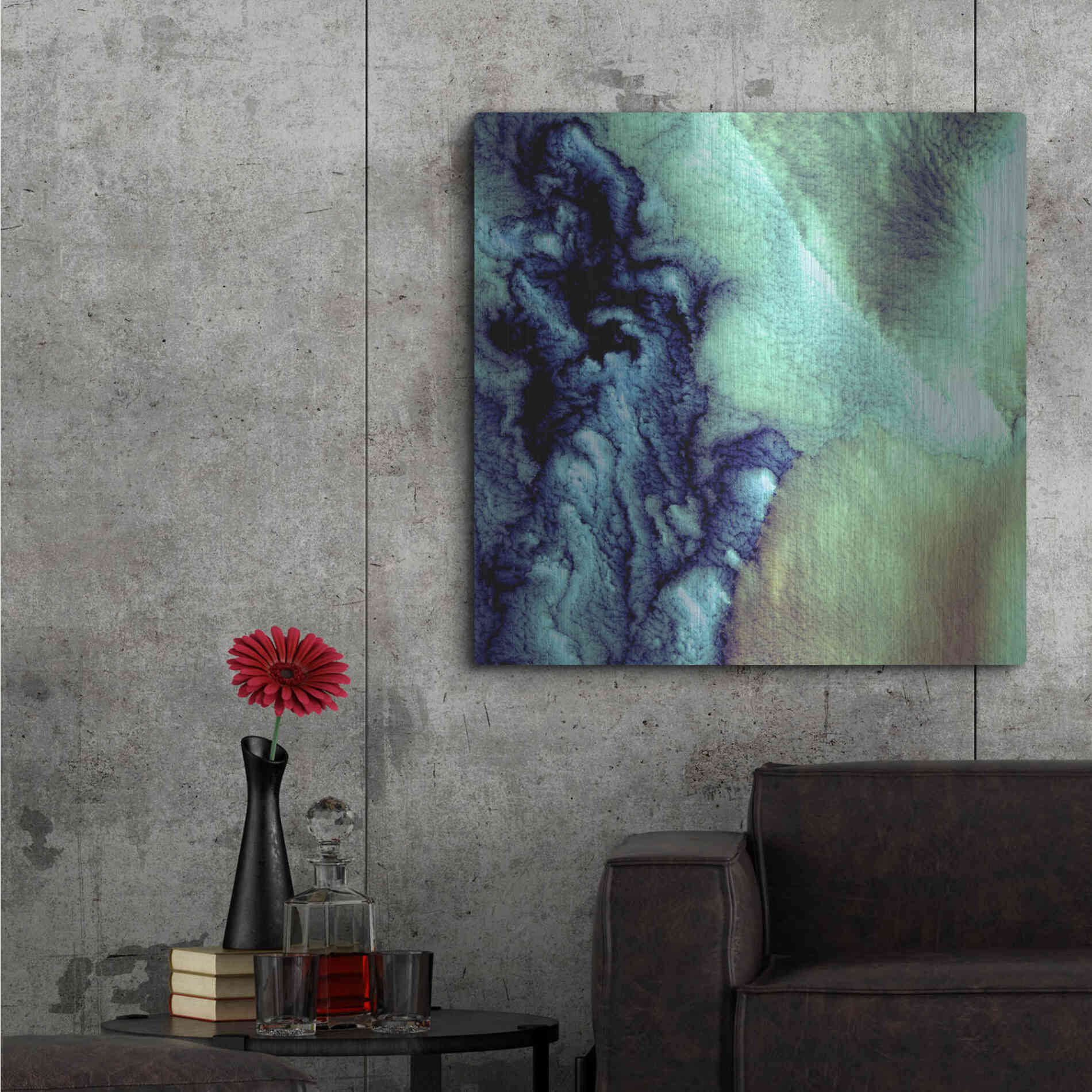 Luxe Metal Art 'Earth as Art: Aleutian Clouds' Metal Wall Art,36x36