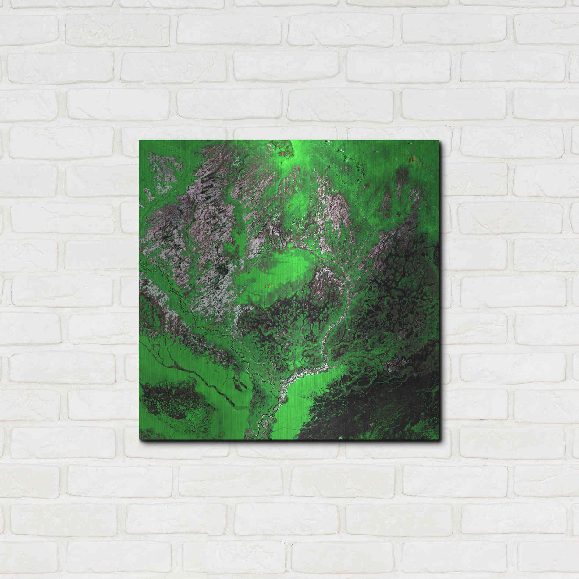 Luxe Metal Art 'Earth as Art: Araca River' Metal Wall Art,24x24