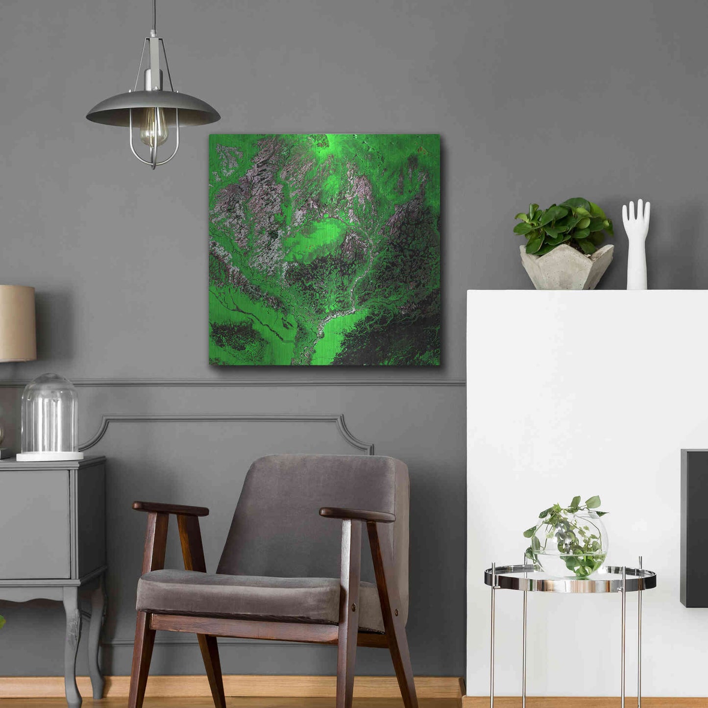 Luxe Metal Art 'Earth as Art: Araca River' Metal Wall Art,24x24