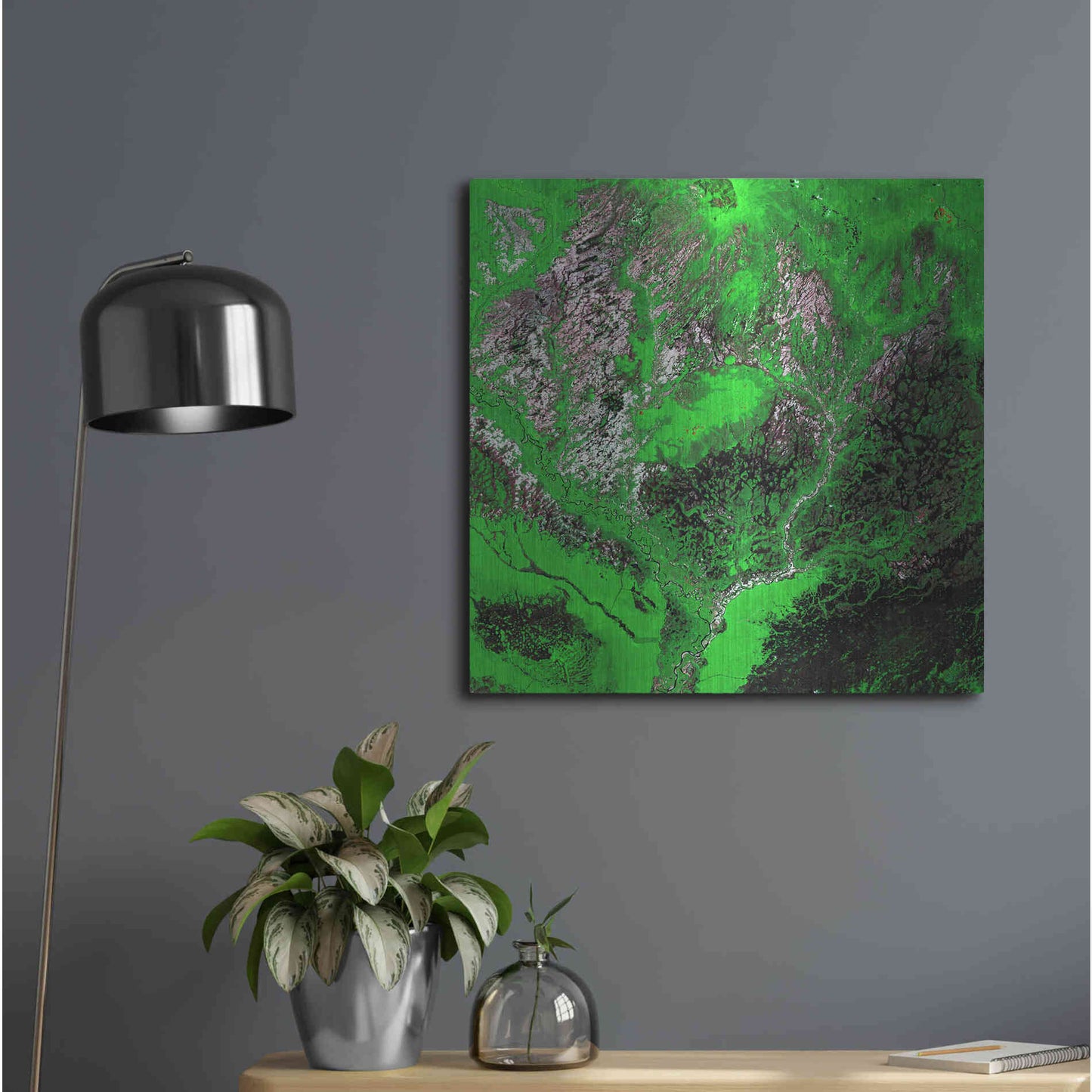 Luxe Metal Art 'Earth as Art: Araca River' Metal Wall Art,24x24