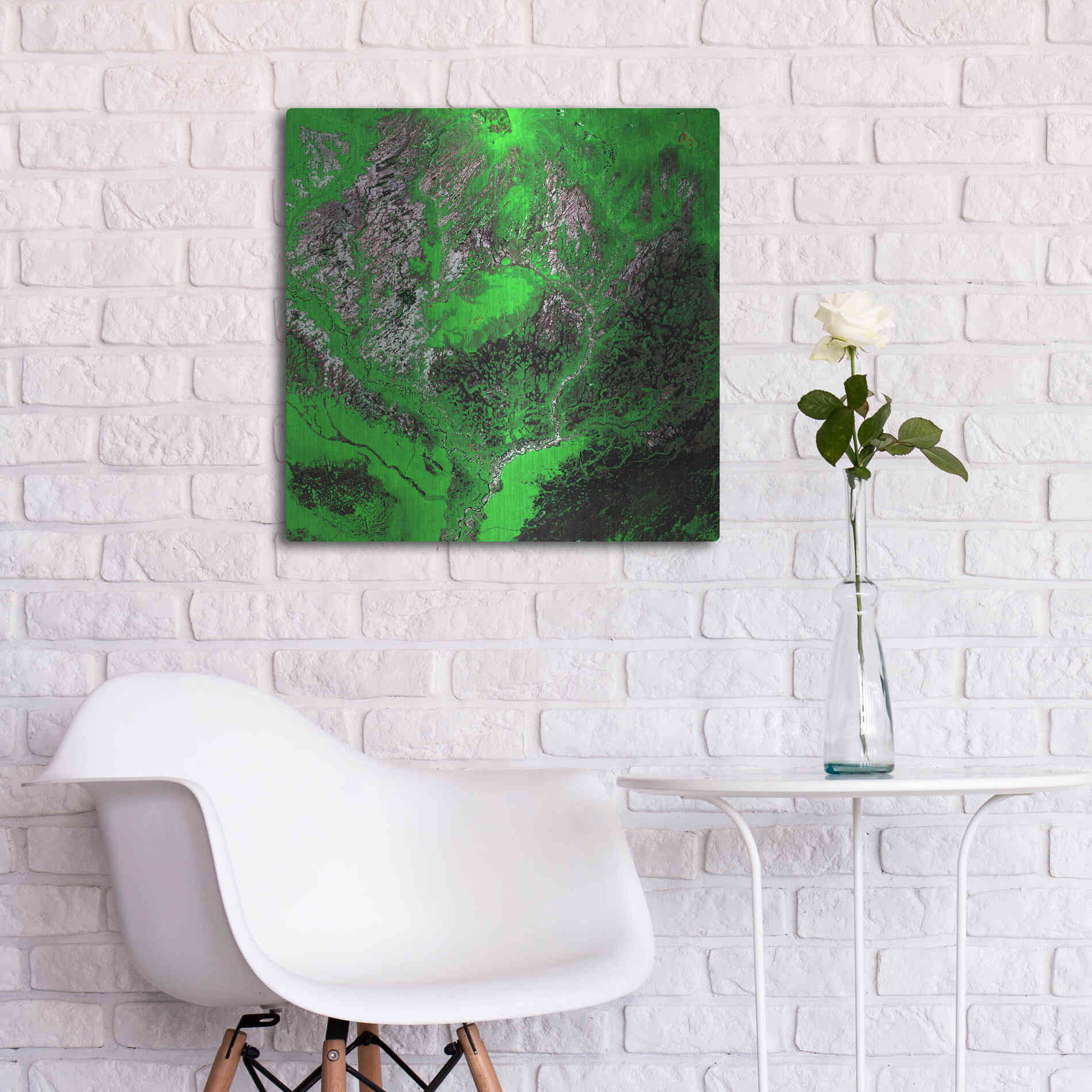 Luxe Metal Art 'Earth as Art: Araca River' Metal Wall Art,24x24