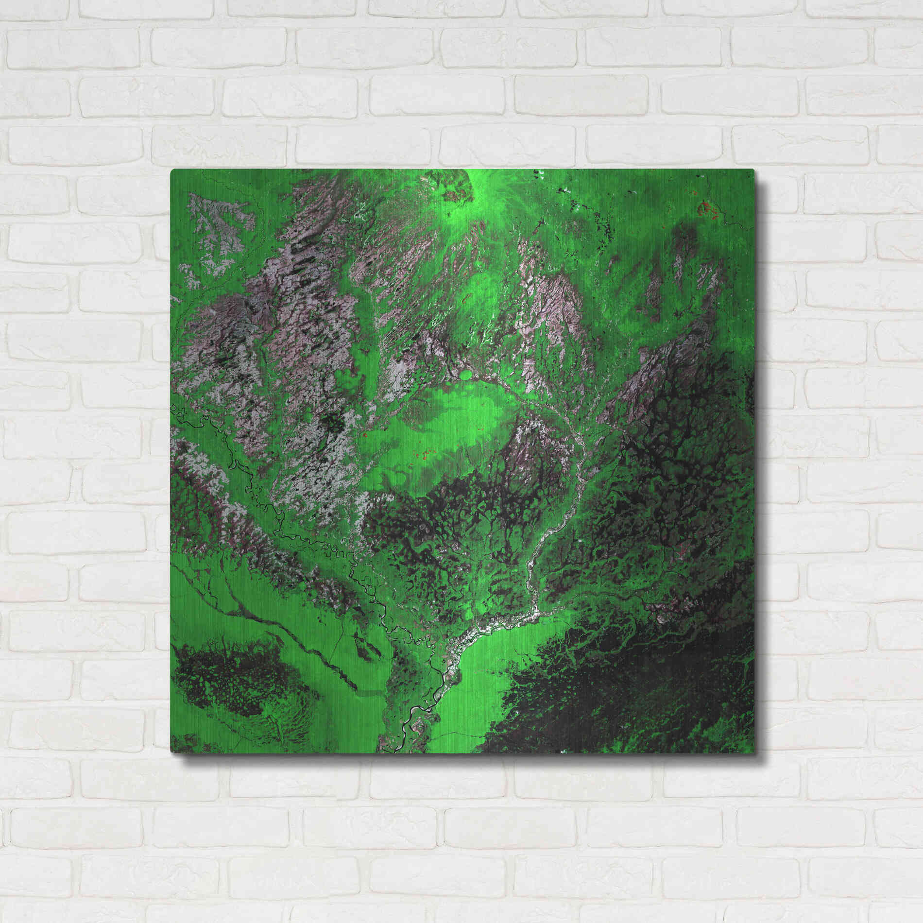 Luxe Metal Art 'Earth as Art: Araca River' Metal Wall Art,36x36