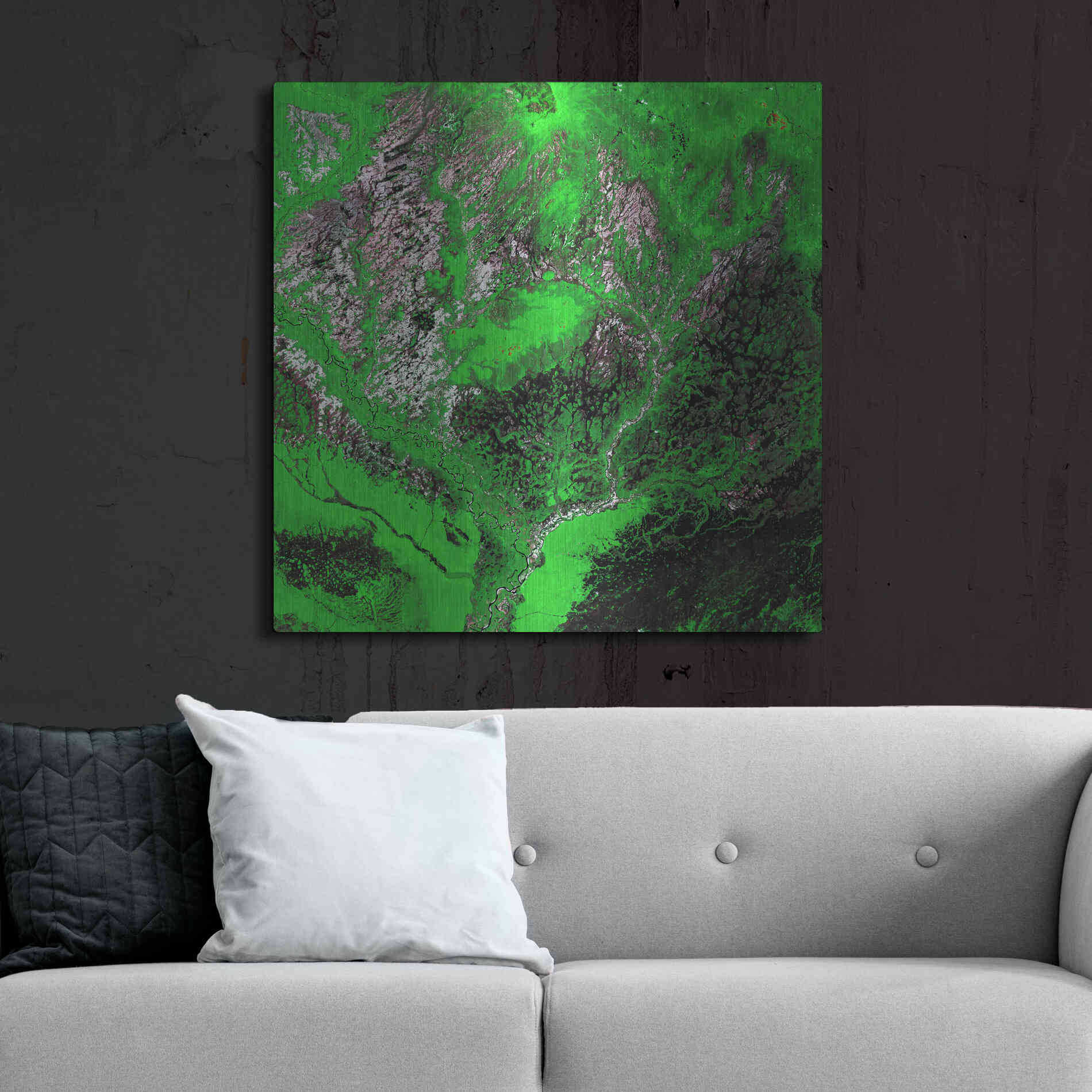 Luxe Metal Art 'Earth as Art: Araca River' Metal Wall Art,36x36