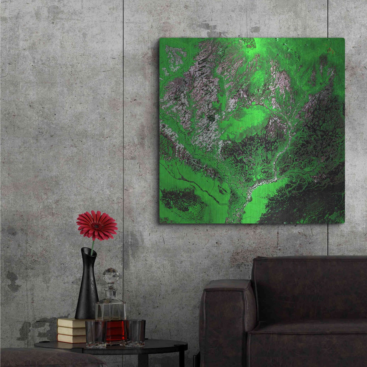 Luxe Metal Art 'Earth as Art: Araca River' Metal Wall Art,36x36