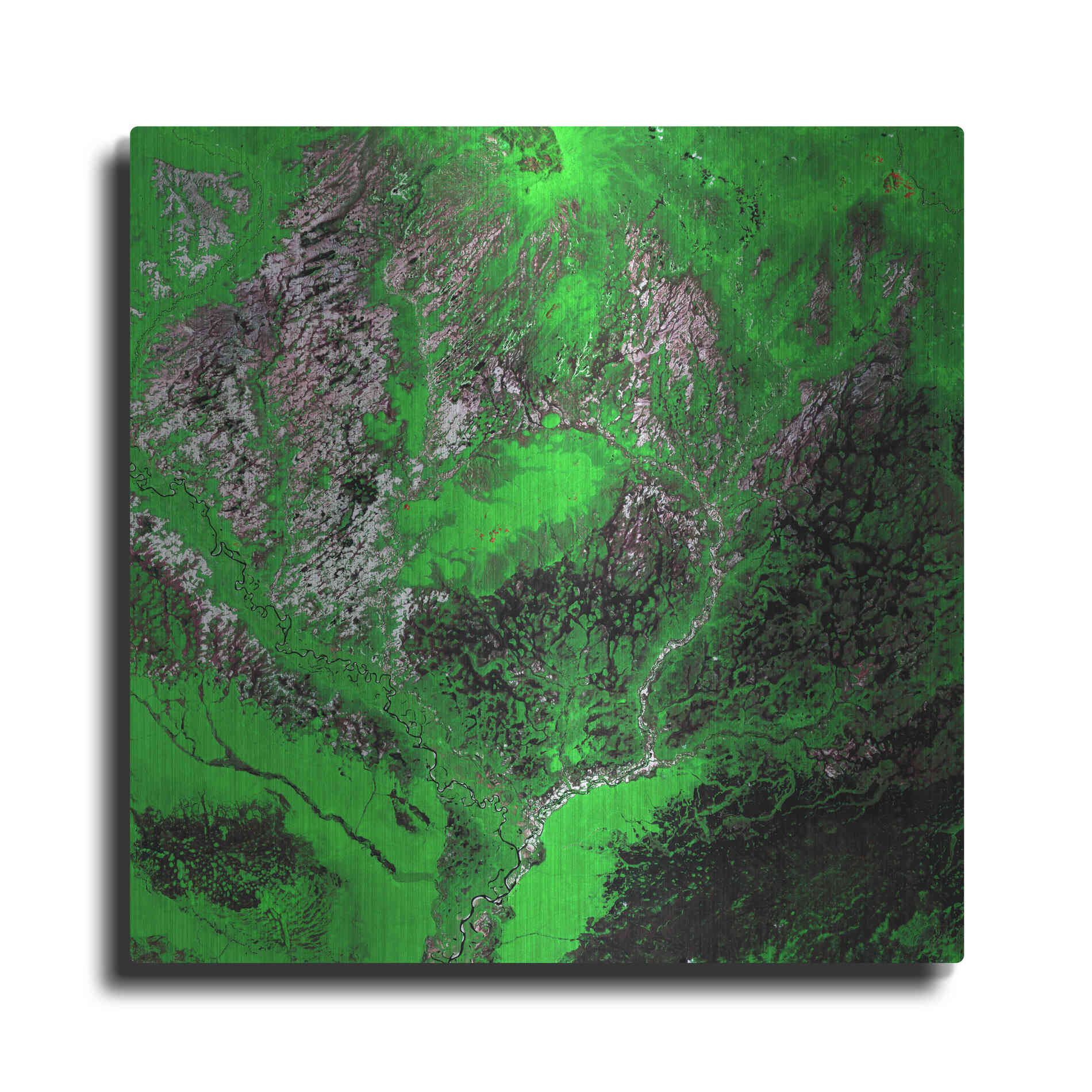 Luxe Metal Art 'Earth as Art: Araca River' Metal Wall Art