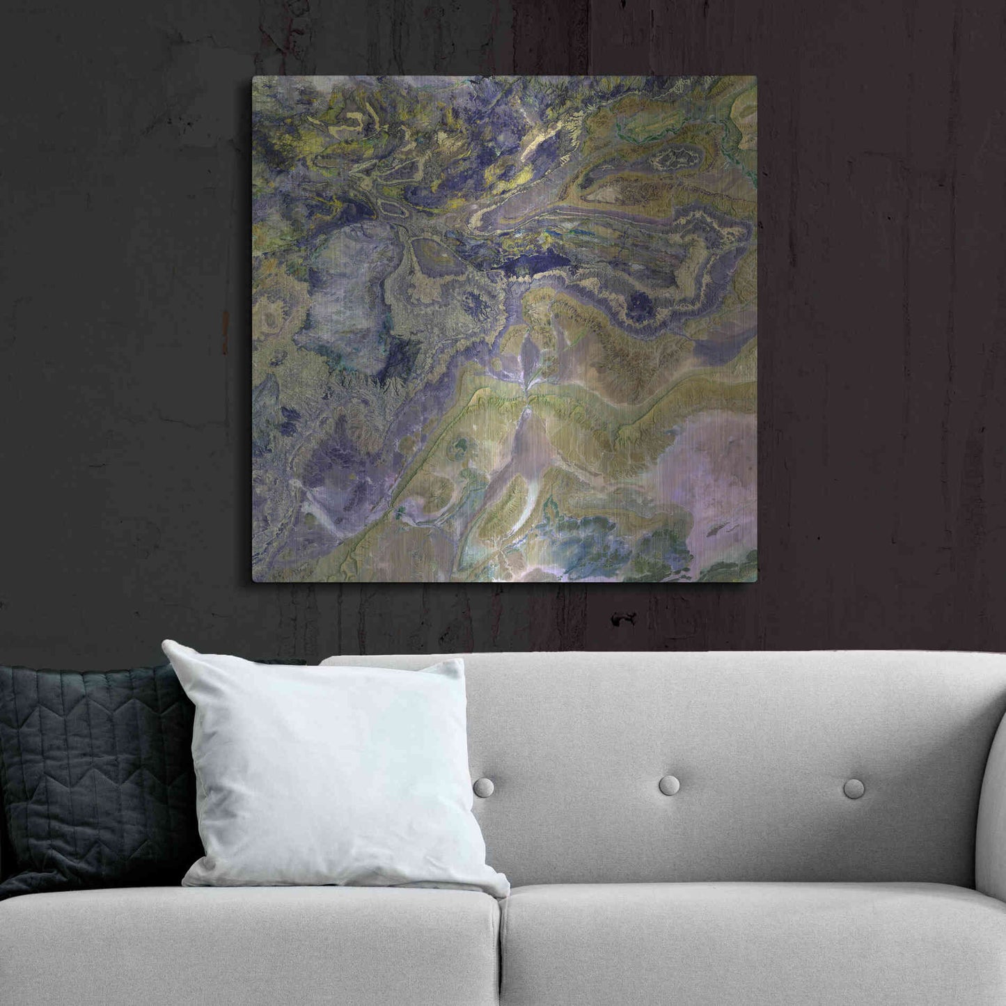 Luxe Metal Art 'Earth as Art: Atlas Mountains' Metal Wall Art,36x36