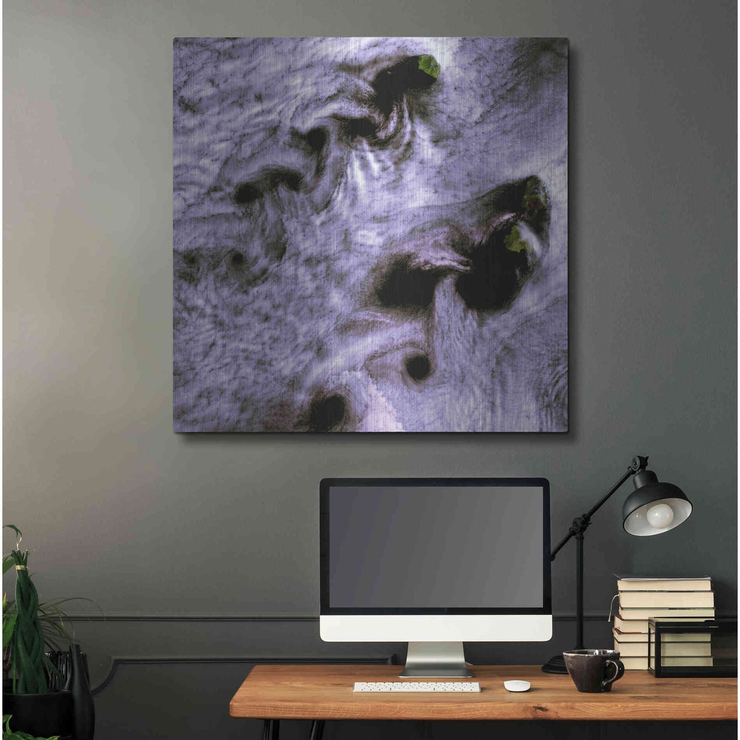 Luxe Metal Art 'Earth as Art: Broutona' Metal Wall Art,36x36