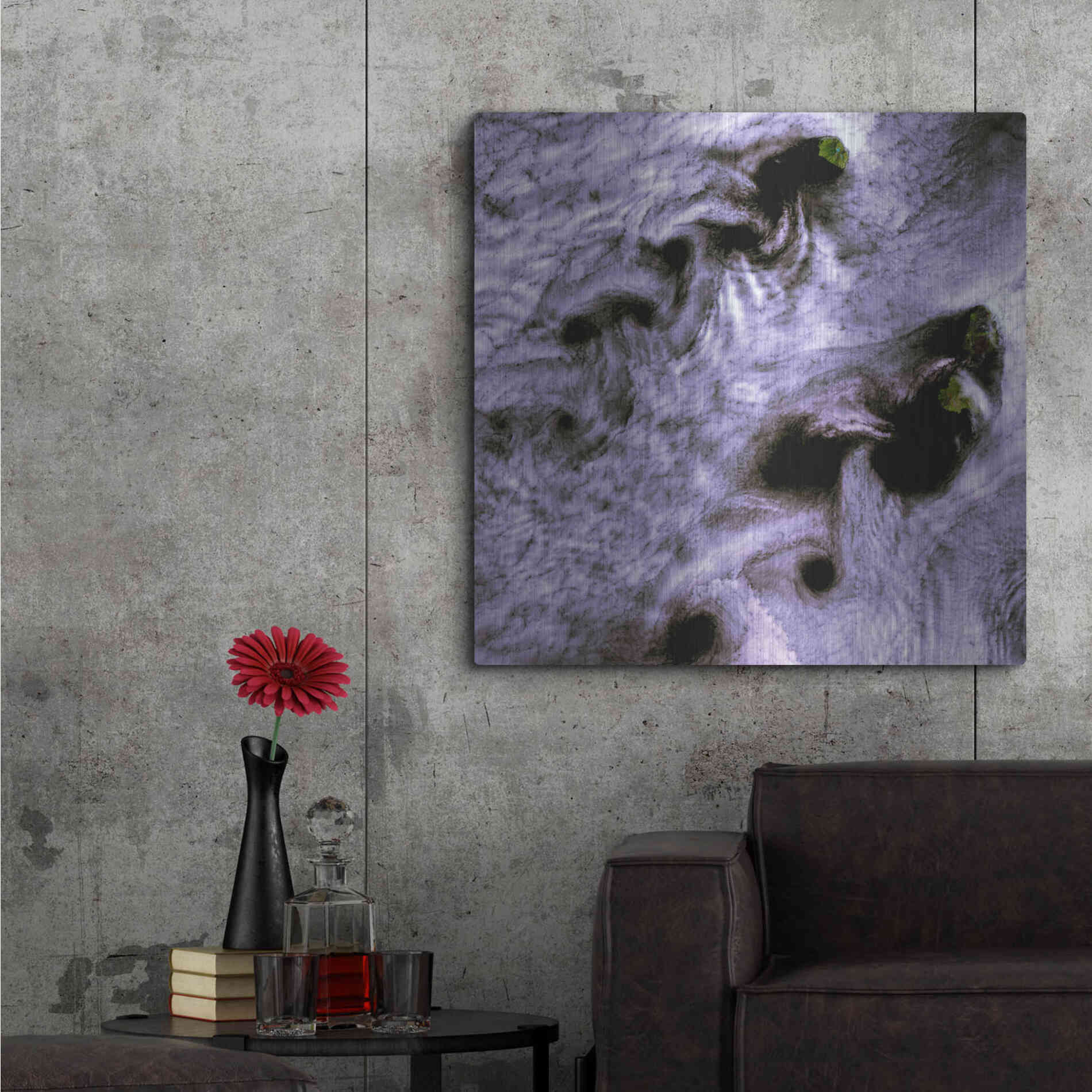 Luxe Metal Art 'Earth as Art: Broutona' Metal Wall Art,36x36