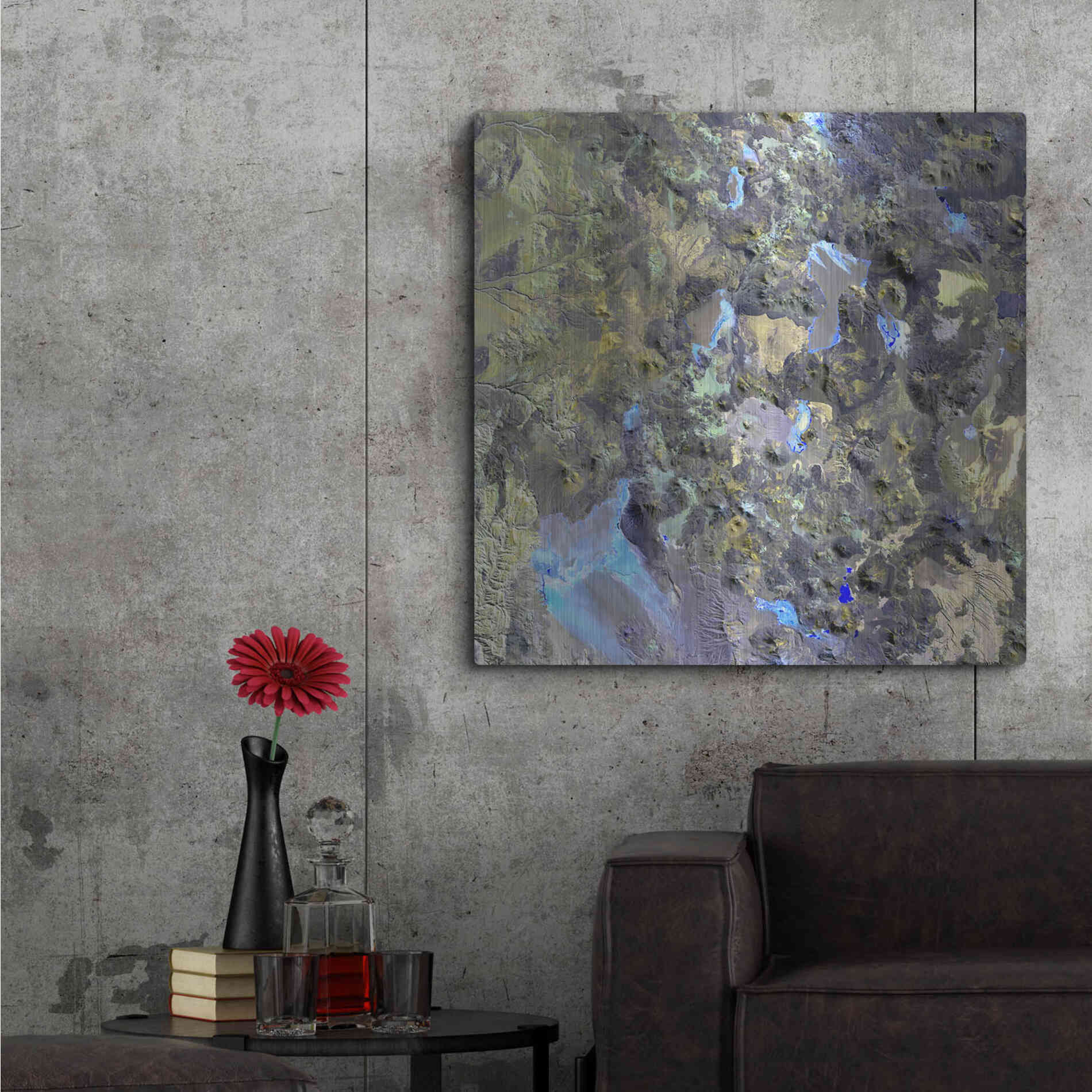 Luxe Metal Art 'Earth as Art: Chilean Volcanoes' Metal Wall Art,36x36