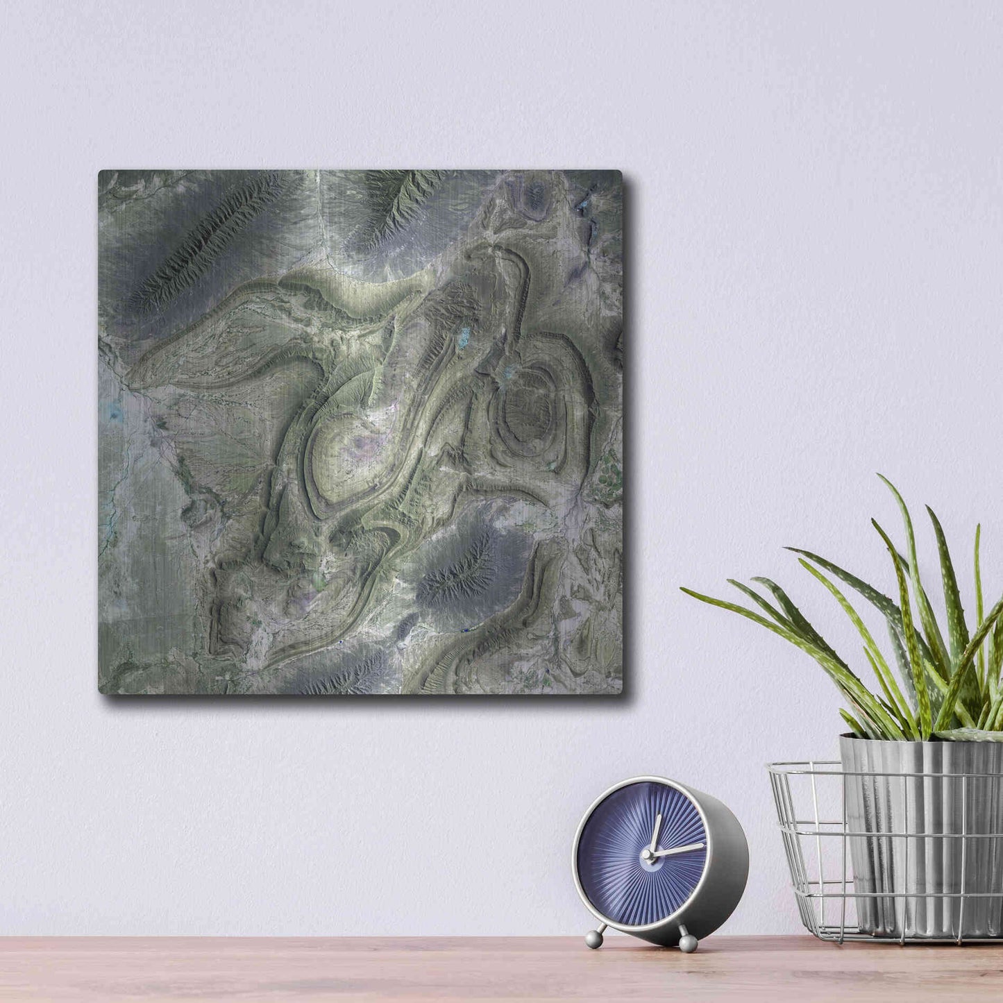 Luxe Metal Art 'Earth as Art: Coahuila' Metal Wall Art,12x12