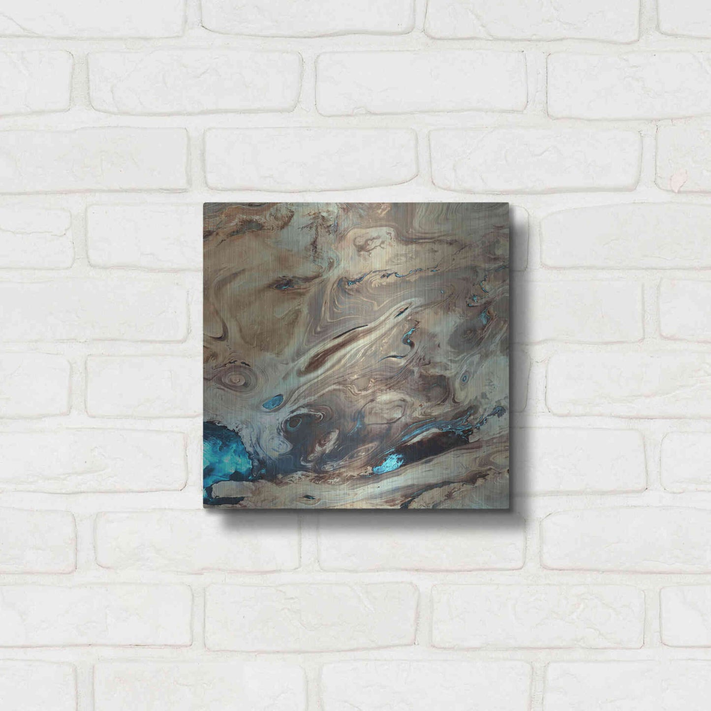 Luxe Metal Art 'Earth as Art: Dasht-e Kenir' Metal Wall Art,12x12