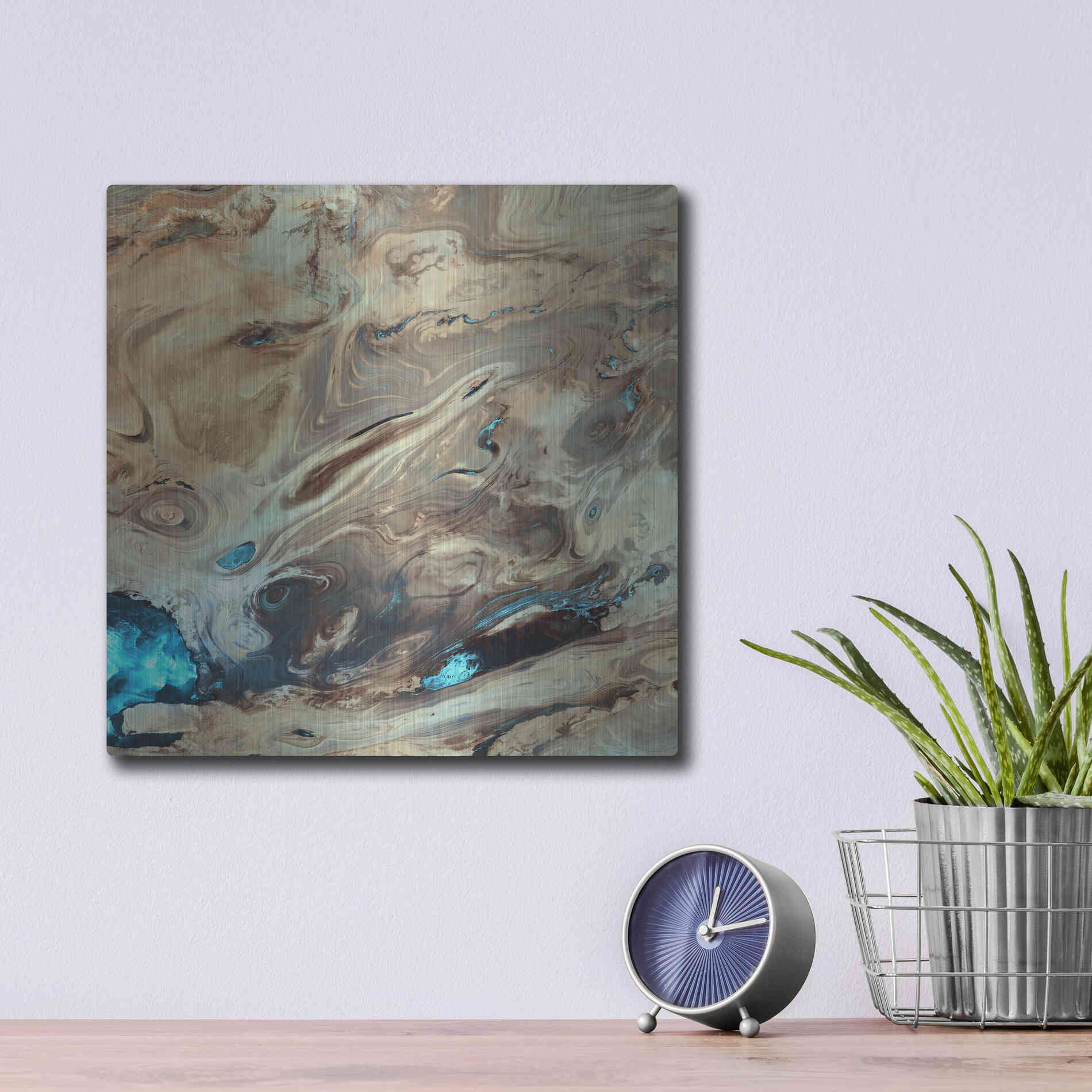 Luxe Metal Art 'Earth as Art: Dasht-e Kenir' Metal Wall Art,12x12