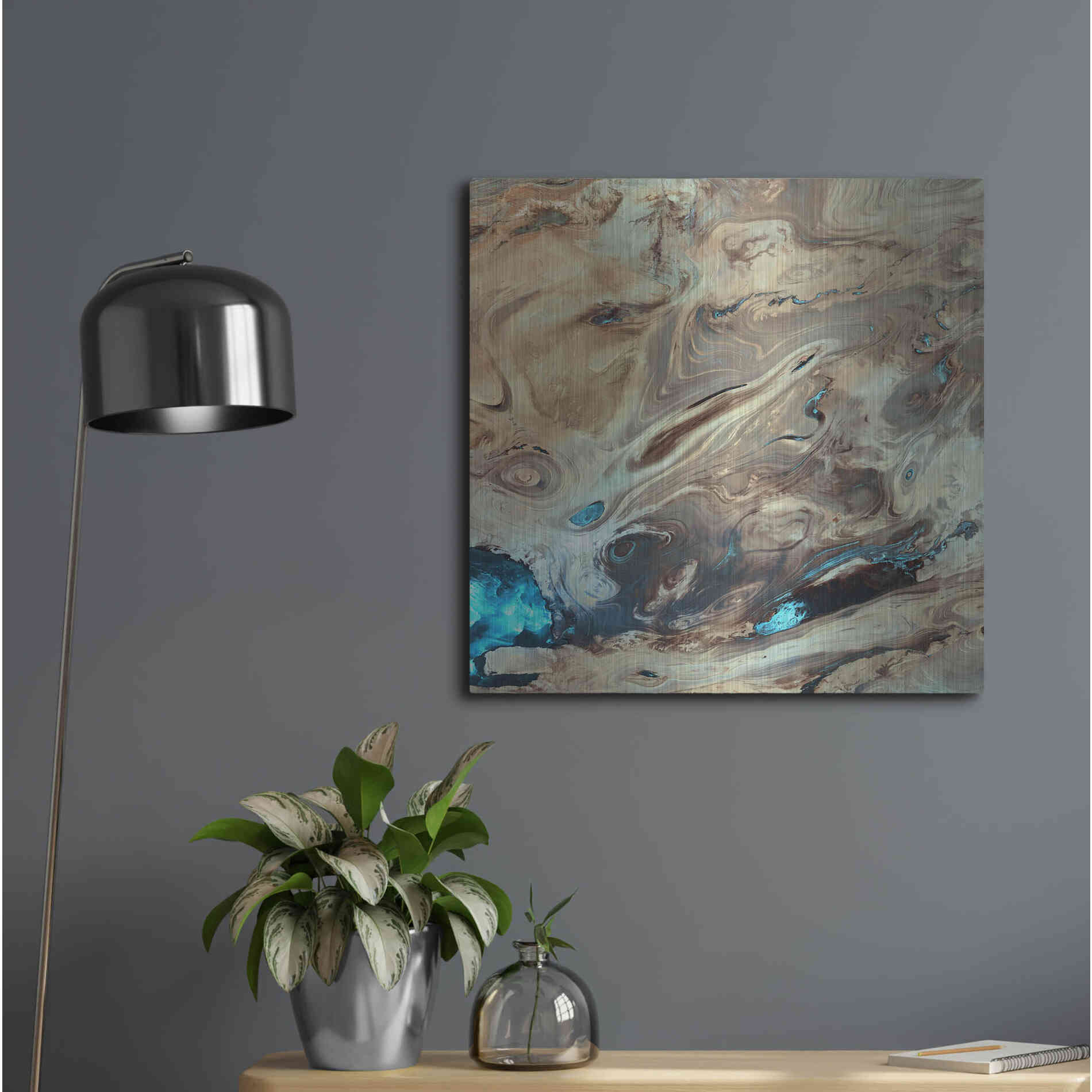 Luxe Metal Art 'Earth as Art: Dasht-e Kenir' Metal Wall Art,24x24