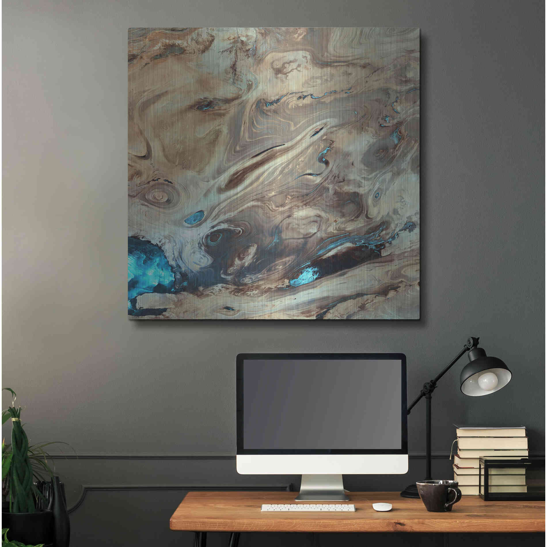 Luxe Metal Art 'Earth as Art: Dasht-e Kenir' Metal Wall Art,36x36