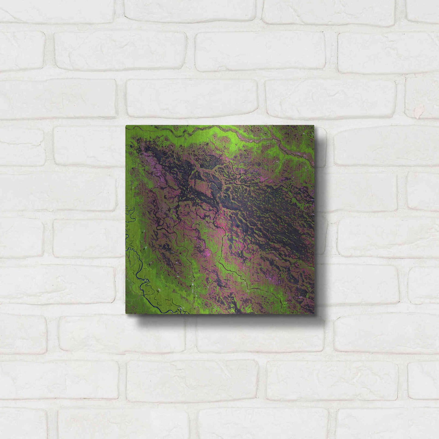Luxe Metal Art 'Earth as Art: Demini River' Metal Wall Art,12x12