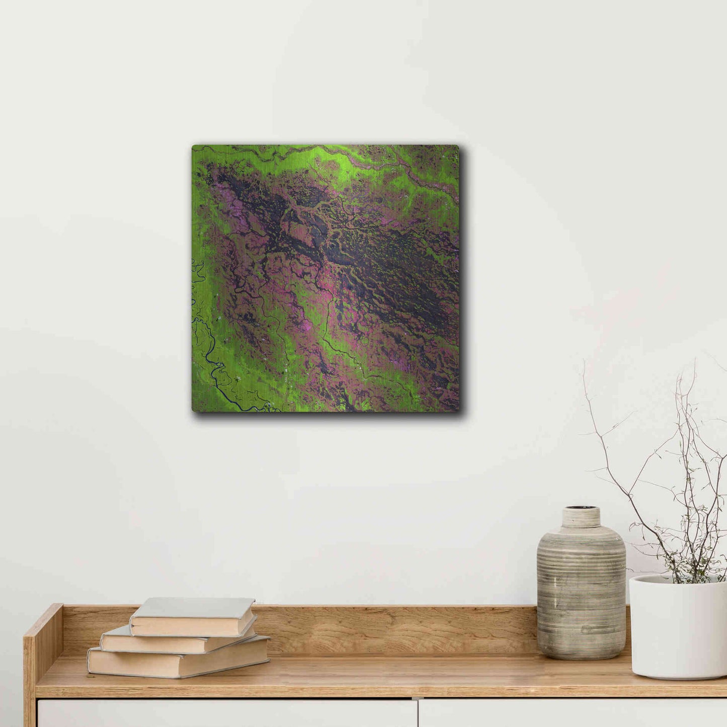 Luxe Metal Art 'Earth as Art: Demini River' Metal Wall Art,12x12