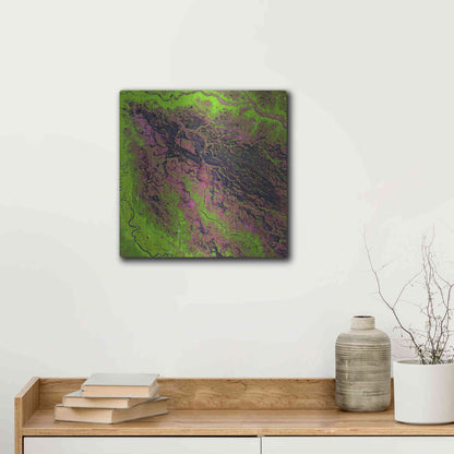 Luxe Metal Art 'Earth as Art: Demini River' Metal Wall Art,12x12