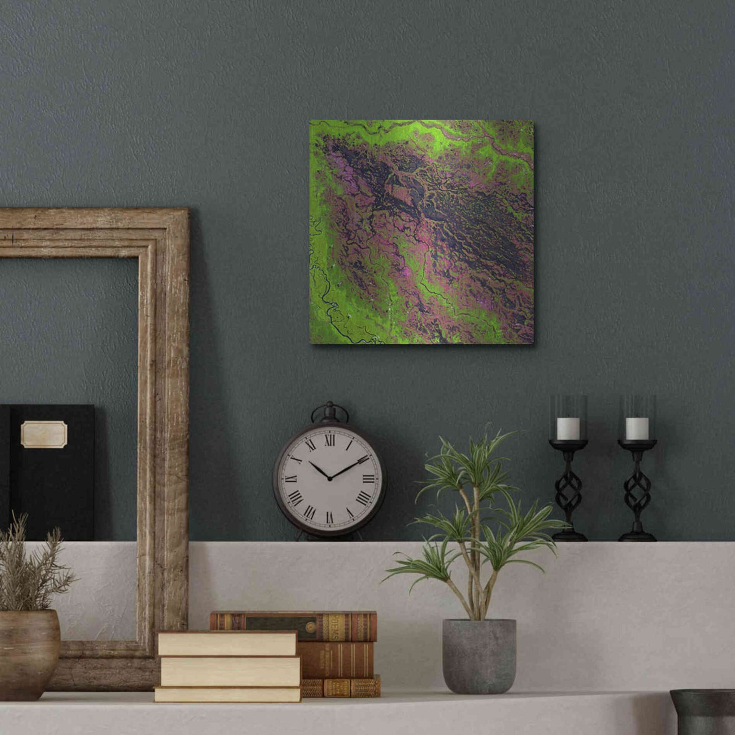 Luxe Metal Art 'Earth as Art: Demini River' Metal Wall Art,12x12