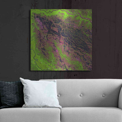 Luxe Metal Art 'Earth as Art: Demini River' Metal Wall Art,36x36