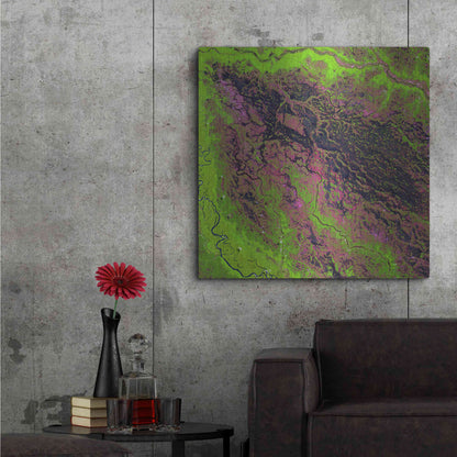 Luxe Metal Art 'Earth as Art: Demini River' Metal Wall Art,36x36