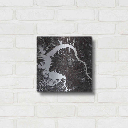 Luxe Metal Art 'Earth as Art: Dragon Lake' Metal Wall Art,12x12