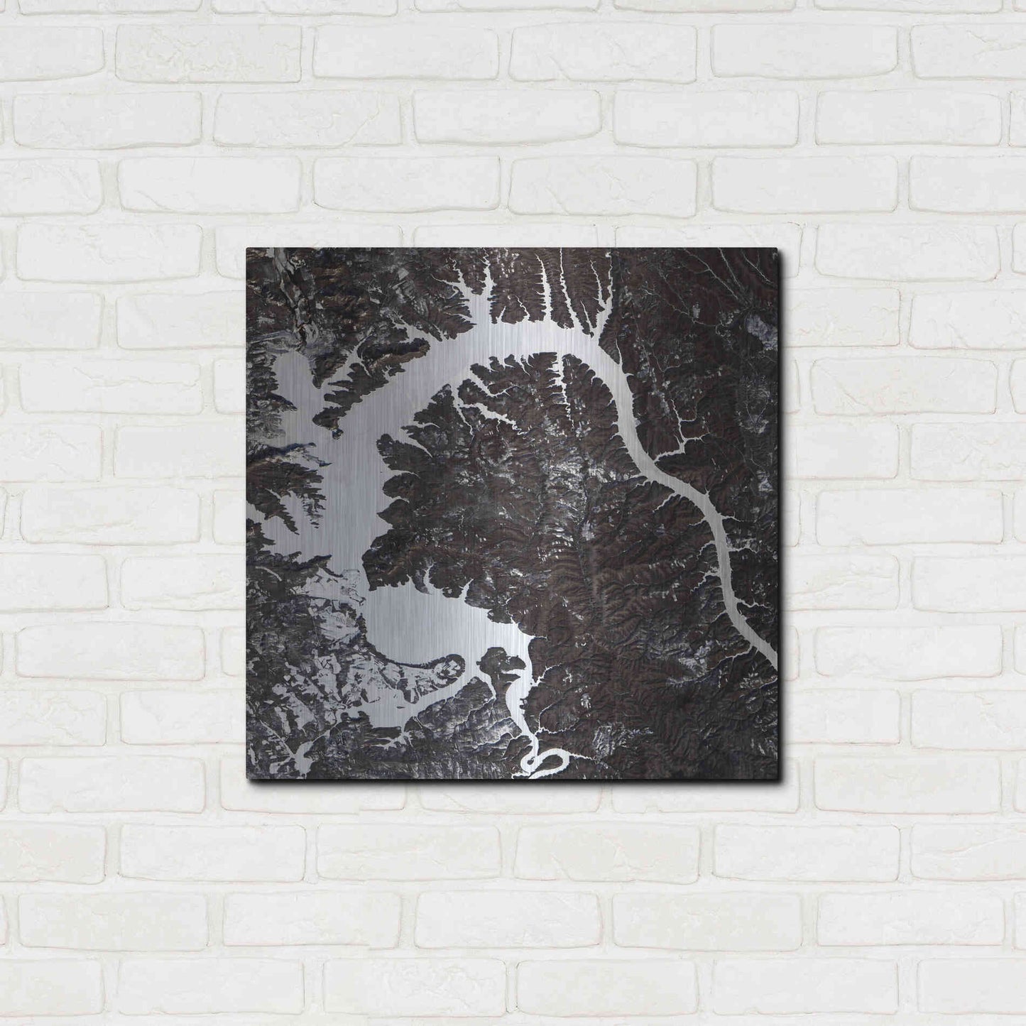 Luxe Metal Art 'Earth as Art: Dragon Lake' Metal Wall Art,24x24
