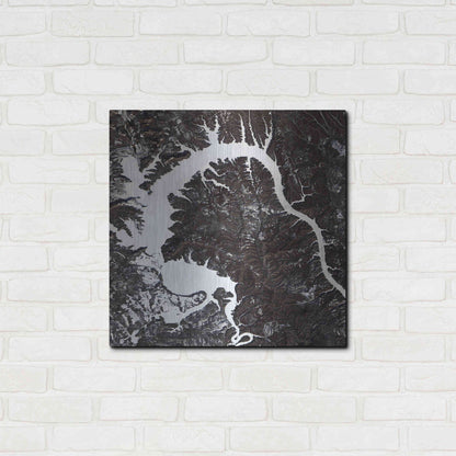 Luxe Metal Art 'Earth as Art: Dragon Lake' Metal Wall Art,24x24