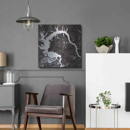 Luxe Metal Art 'Earth as Art: Dragon Lake' Metal Wall Art,24x24