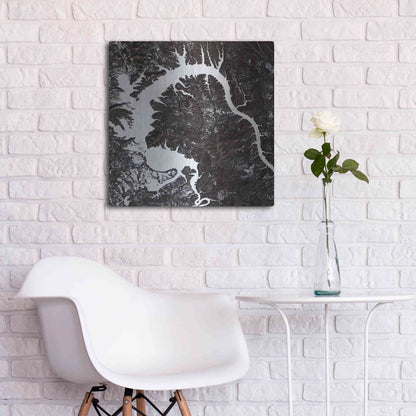 Luxe Metal Art 'Earth as Art: Dragon Lake' Metal Wall Art,24x24