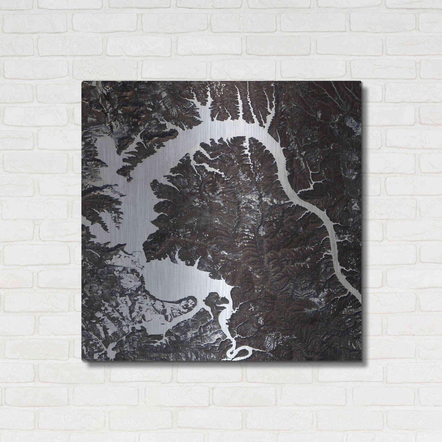 Luxe Metal Art 'Earth as Art: Dragon Lake' Metal Wall Art,36x36