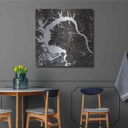 Luxe Metal Art 'Earth as Art: Dragon Lake' Metal Wall Art,36x36