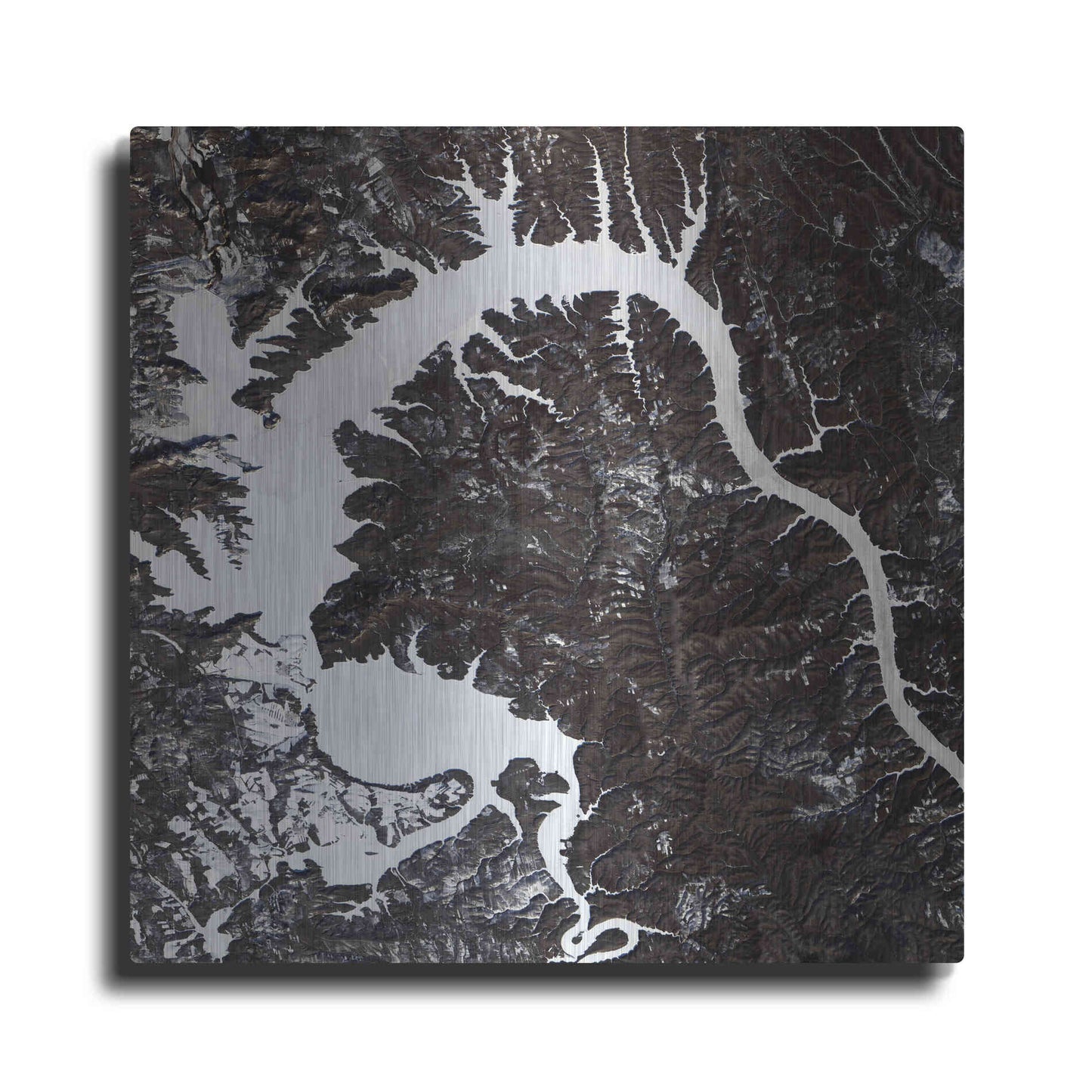 Luxe Metal Art 'Earth as Art: Dragon Lake' Metal Wall Art