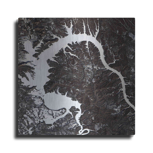 Luxe Metal Art 'Earth as Art: Dragon Lake' Metal Wall Art
