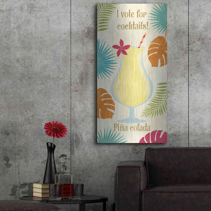 Luxe Metal Art 'Exotic Breeze XV' by Veronique Charron, Metal Wall Art,24x48